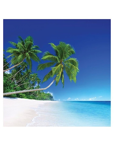 Landscape Themed Printed MDF Wall Art Blue/Green/White 30x30cm
