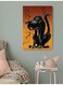 Cat Wall Art Painting Multicolour 40x60cm