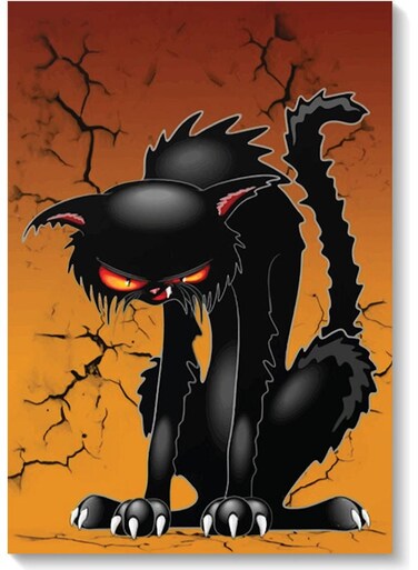 Cat Wall Art Painting Multicolour 40x60cm