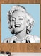 Marilyn Monroe Printed Wall Art Grey/Blue 30x30cm