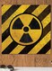 Radiation Hazard Themed Printed MDF Wall Art Black/Yellow 30x30cm