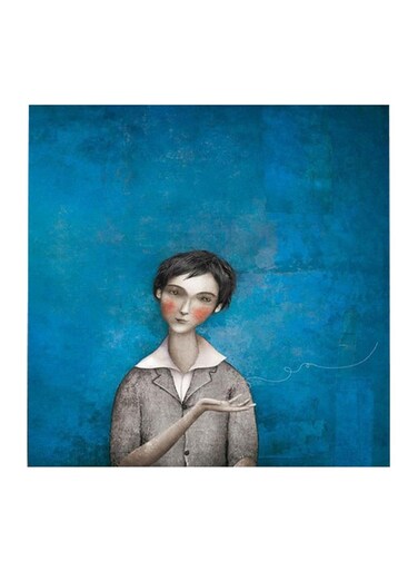 Girl Animation MDF Wall Art Multicolour 30x30cm