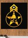 Military Skull Themed Wall Art Yellow/Black/White 30x30cm