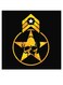 Military Skull Themed Wall Art Yellow/Black/White 30x30cm