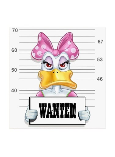 Daisy Duck MDF Wall Art Multicolour 30x30cm