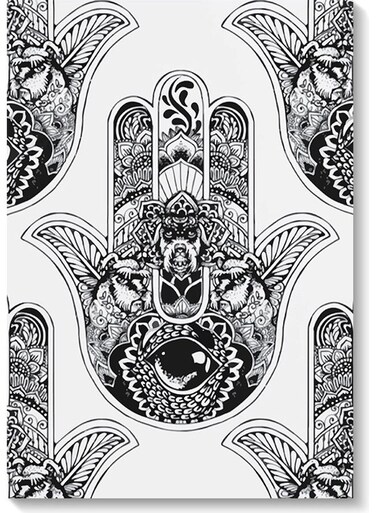 Hand Wall Art Painting Multicolour 40x60cm