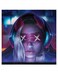 Gamer Themed Printed MDF Wall Art Purple/Blue/Pink 30x30cm