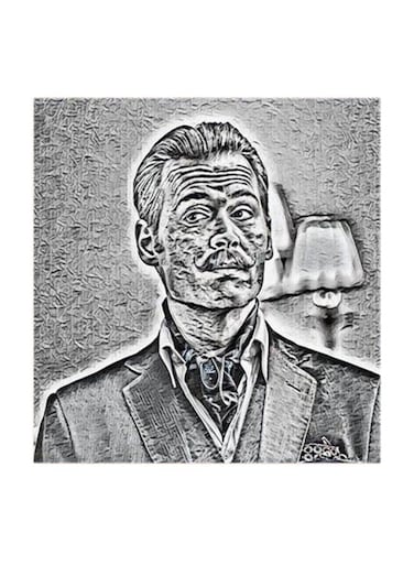 Johnny Depp MDF Wall Art Multicolour 30x30centimeter