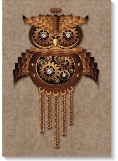 Owl Wall Art Multicolour 40x60cm