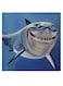 Shark Themed Wall Art Blue/Grey/Black 30x30cm