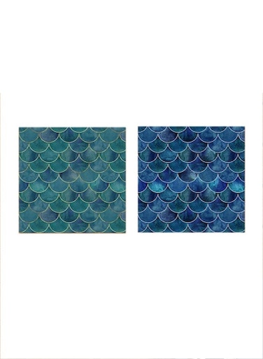 2-Pieces Luxury Mdf Wall Art Multicolour 30x30centimeter