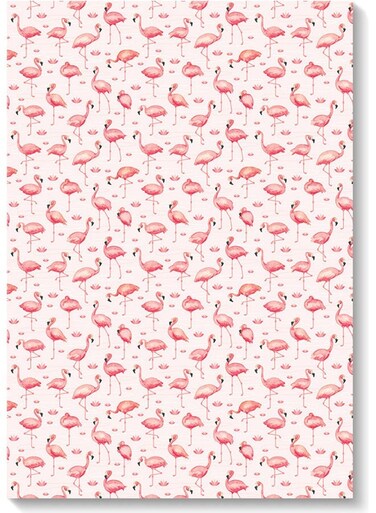 Flamingo Printed Wall Art Pink 40x60cm