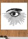 The Eye Themed Wall Art White/Black 30x30cm