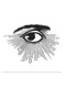 The Eye Themed Wall Art White/Black 30x30cm