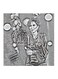 Sherine MDF Wall Art Painting Black/White 30 x 5 x 30cm