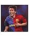 Messi Themed Decorative Wall Art Blue/Red/Black 30x30cm