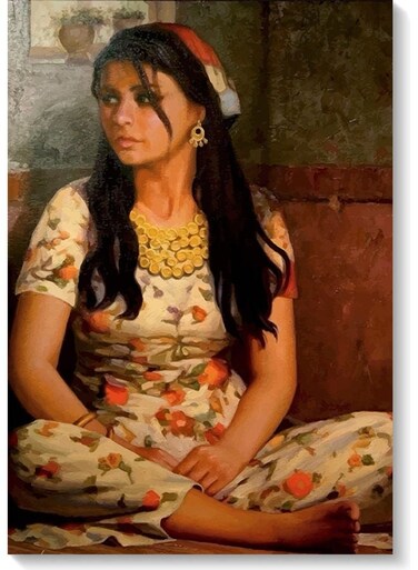 Woman Wall Art multicolour 40x60cm