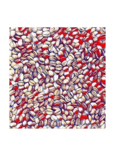 Coffee MDF Wall Art Multicolour 30x30cm
