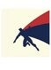 Superman Themed Printed MDF Wall Art Beige/Blue/Red 30x30cm