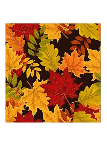 Painting Leaves MDF Wall Art Multicolour
