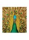 Peafowl Bird MDF Wall Art Multicolour 30x30cm