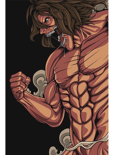 Attack On Titan Themed Wall Art Multicolour 40x60cm