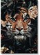 Tiger Printed Wall Art Brown/Beige/Green 40x60cm