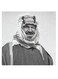 King Abdulaziz Al Saud Themed Wall Art Grey/White/Black 30x30cm