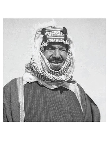 King Abdulaziz Al Saud Themed Wall Art Grey/White/Black 30x30cm