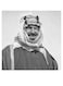 King Abdulaziz Al Saud Themed Wall Art Grey/White/Black 30x30cm