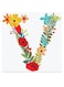 Alphabet V Themed Wall Art Red/Blue/Yellow 30x30cm