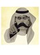 Mustache Themed Decorative Wall Art Grey/Beige/Black 30x30cm