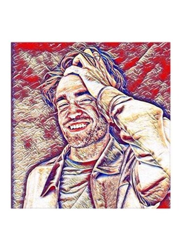 Robert Pattinson MDF Wall Art Multicolour 30x30centimeter