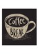 Coffee Break MDF Wall Art Beige/Black