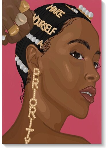 Woman Wall Art Multicolour 40x60cm