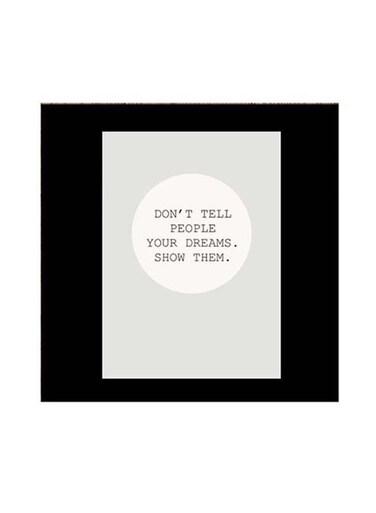 Quotes Themed Wall Art White/Black 30x30cm