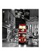 London City Red Bus MDF Wall Art Black/Grey/Red 30x0.5x30cm