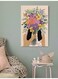 Flowers Girl Printed Wall Art Multicolour 40x60cm