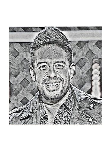 Mohamed Hamaki MDF Wall Art Multicolour 30x30centimeter