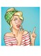 Woman Themed Wall Art Pink/Yellow/Blue 30x30cm
