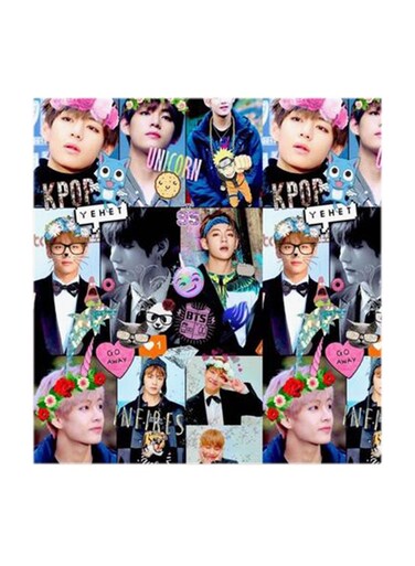 BTS Boy Band MDF Wall Art Multicolour 30x30centimeter