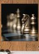 Chess Themed Wall Art Black/Gold 30x30cm