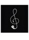 Music Themed Wall Art Black/White 30x30cm