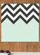 Geometric Pattern Wall Art Green/Black/White 30x30cm