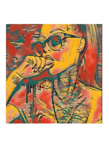 Fashion Women Themed MDF Wall Art Multicolour 30x30cm