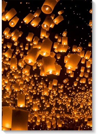Lights Wall Art Multicolour 40x60cm
