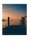 Wharft Sunset Printed Framed Canvas Wall Art Black/Orange/Yellow 60 x 80centimeter