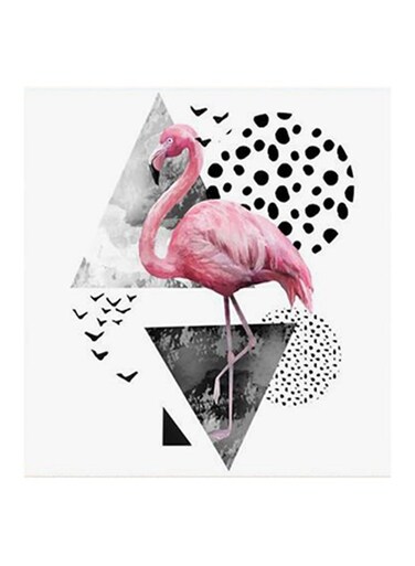 Flamingo MDF Wall Art Pink/White/Black