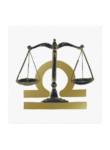 Libra Sign MDF Wall Art Multicolour 30x30centimeter