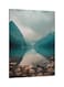 Printed Framed Canvas Wall Art Blue/Beige/White 60x80centimeter